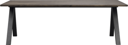 Spisebord Rowico Carradale i oliebehandlet massiv eg med sort V-stel 220Ã100 cm FSC 100%